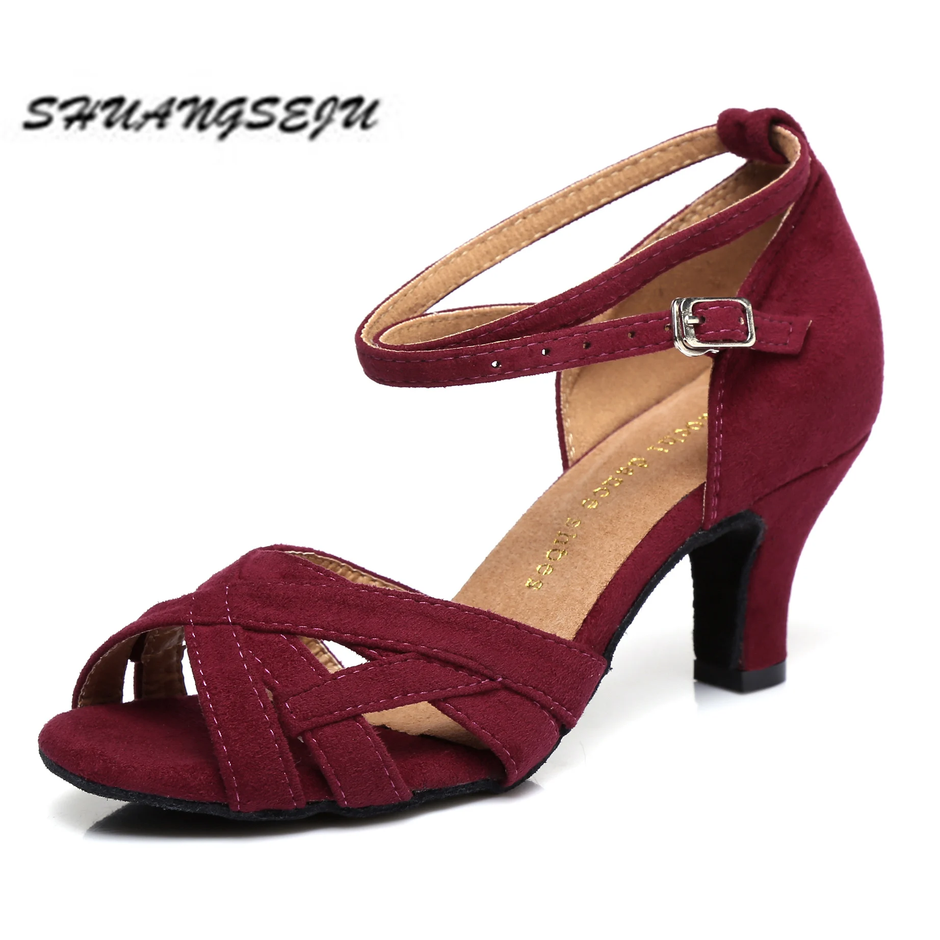 Туфли SHUANGSEJU для латиноамериканских танцев пикантные мягкая подошва высокий