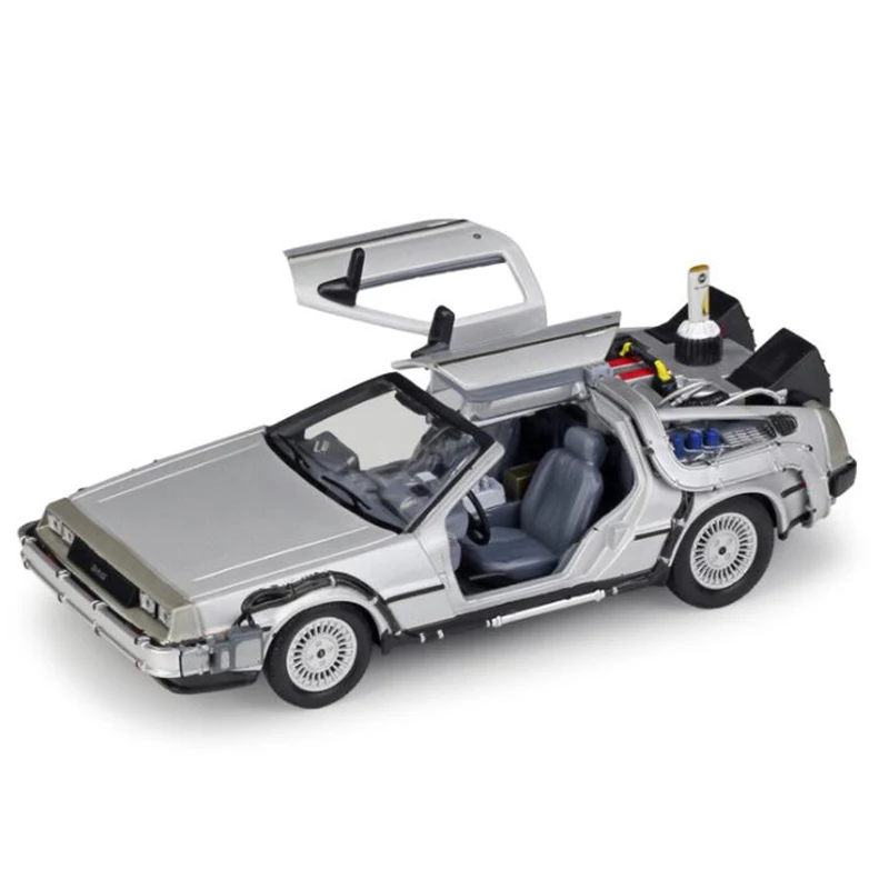 

Back To The Future Figure 1/24 Metal Alloy Car Diecast Marty McFly Part 1 2 3 Time Machine DeLorean DMC-12 Fly version Model
