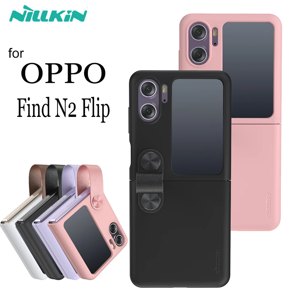 

Nillkin For OPPO Find N2 Flip 5G Case TPU Adjustable Fall Resistant Mobile Phone Shell with Hand Strap Stand for Smartphone