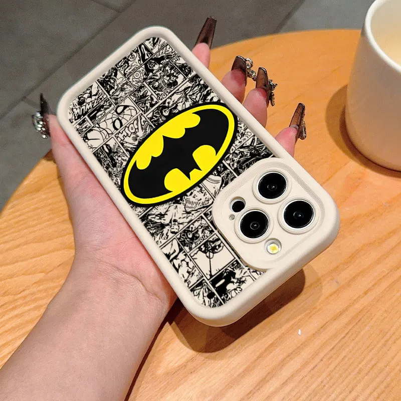 Фото Противоударный силиконовый чехол B-Batmans Hero для iPhone 17 Air, 16E, 15, 14 Plus, 13, 12 Mini, 11 Pro Max №4