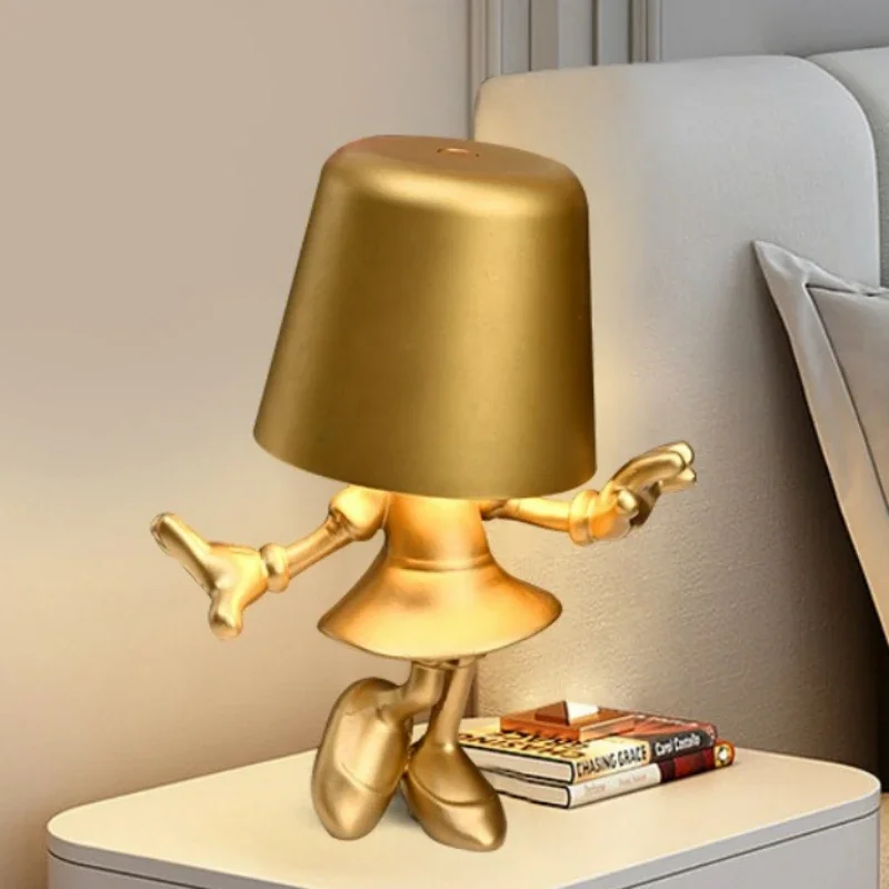 Настольная лампа Xiaojinren с сенсорной зарядкой прикроватный маленький ночник для