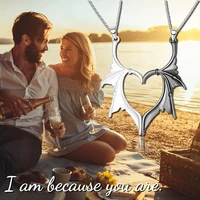devil wings necklace ladies mens matching devil dragon wings heart pendant necklace couple holiday gift pendant jewelry