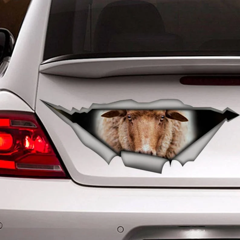 

Sheep car decal, funny car decal, farm decal, sheep sticker, animal sticker