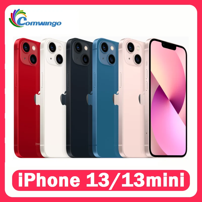 Фото iPhone 13/13 mini A15 IOS 5G Face ID 128 ГБ/256 ГБ ПЗУ OLED-экран разблокированный мобильный телефон iphone 13/13 mini №1
