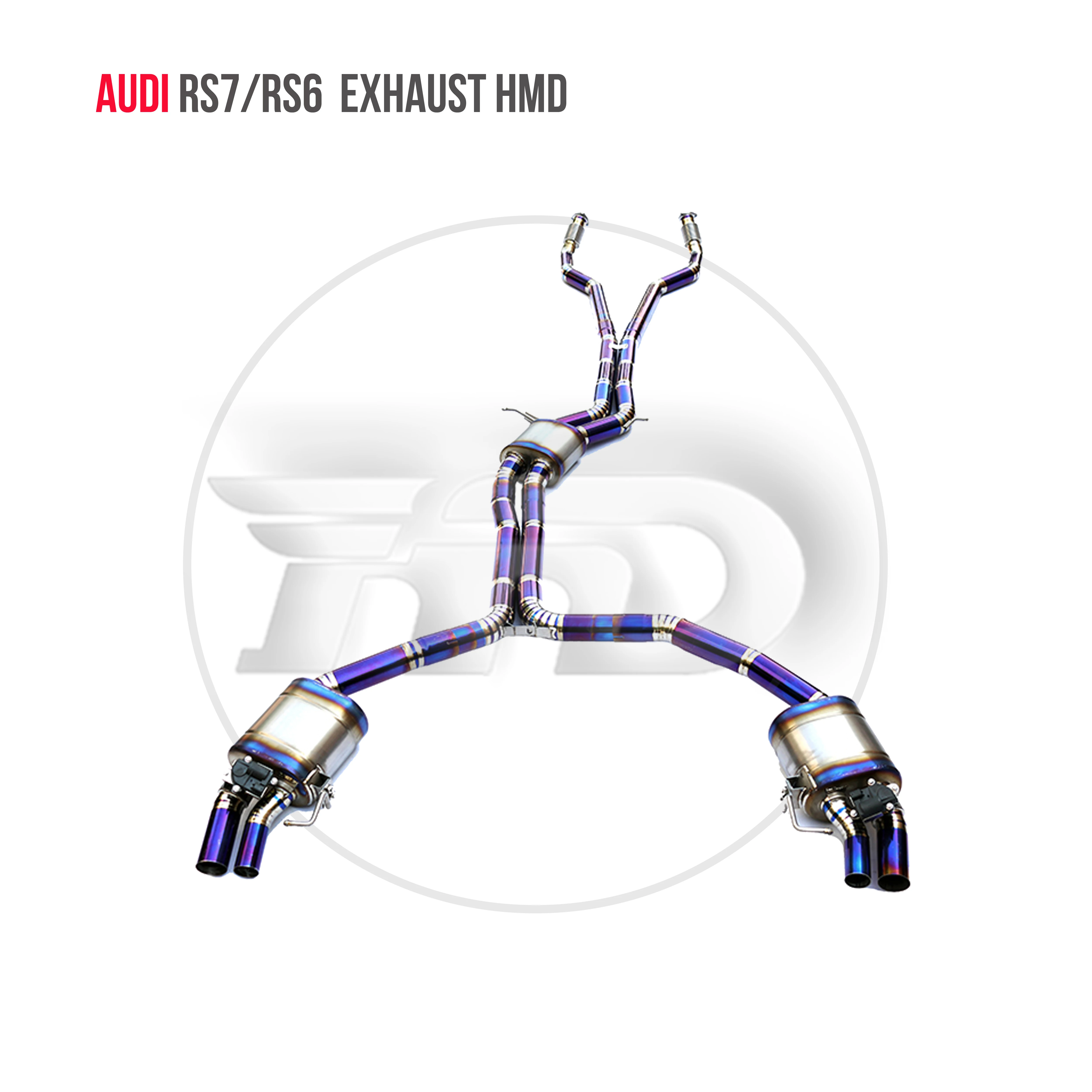 

HMD Titanium Alloy Exhaust System Performance Catback for Audi RS6 RS7 C7 C8 Auto Modification Electronic Valve Muffler