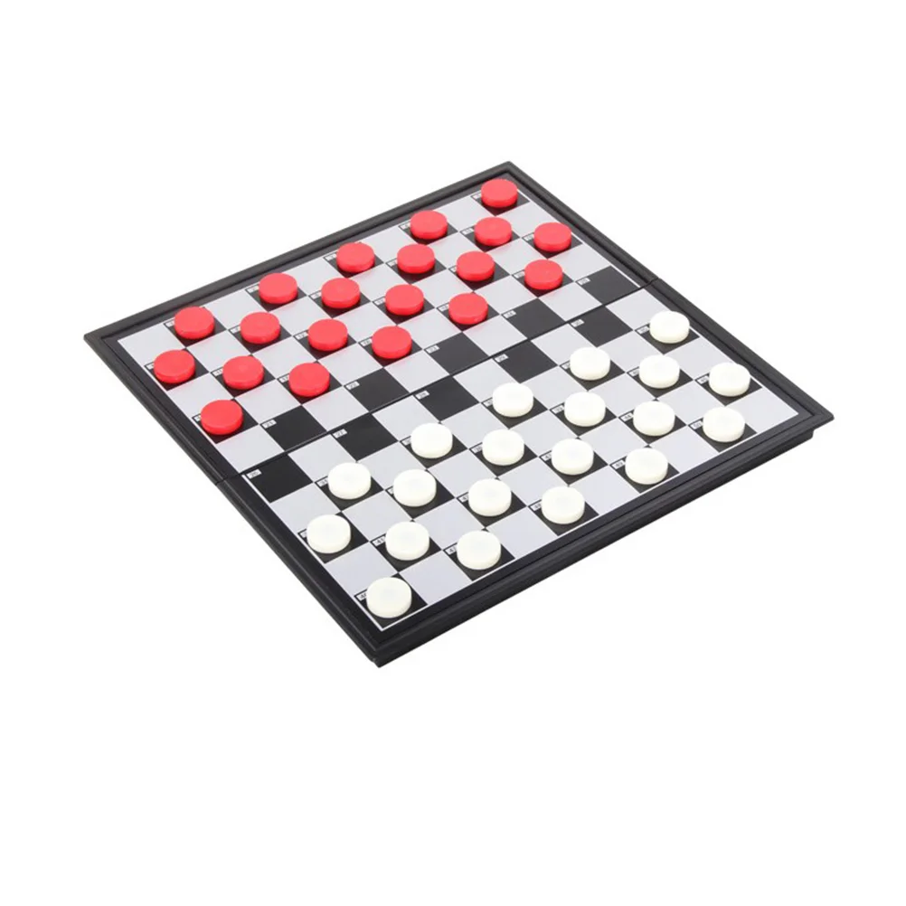 

Chess Checkers Board Game Setfor Travel Adults Internationalchinese Folding Early Tournament Toy Competition Checker Beginner