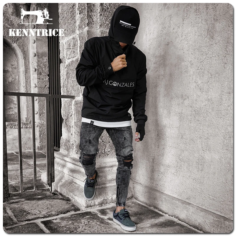 

Kenntrice Denim Pants Men'S Ripped Stylish Fashion Skinny Streetwear Fit Free Shipping Slim Style Jeans Casual For Man Designer
