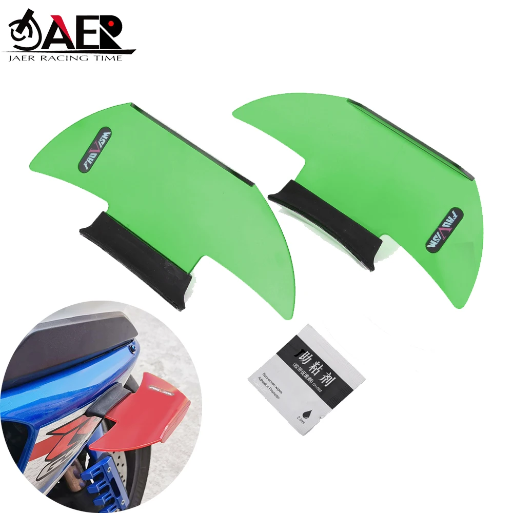 

Front Fairing Aerodynamic Winglets Side Spoilers Decorative Dynamic for Kawasaki NINJA 250 300 400 650 ZX6R ZX10R Ninja 1000SX