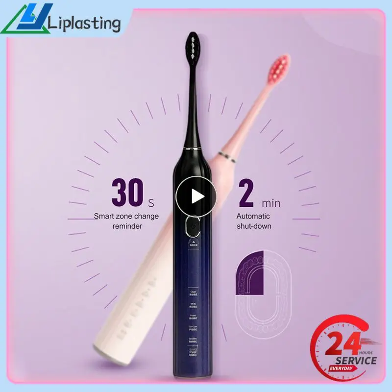 

5 Gear Smart Sonic Electric Toothbrush Magnetic Levitation Waterproof Starry Sky Gradient Tooth Brush With 3 Soft Bristles Head