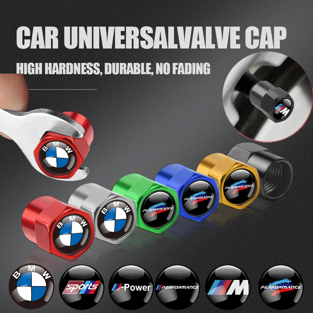 4 шт. автомобильные значки колпачки для штока клапана колес автоаксессуары BMW M3 M5