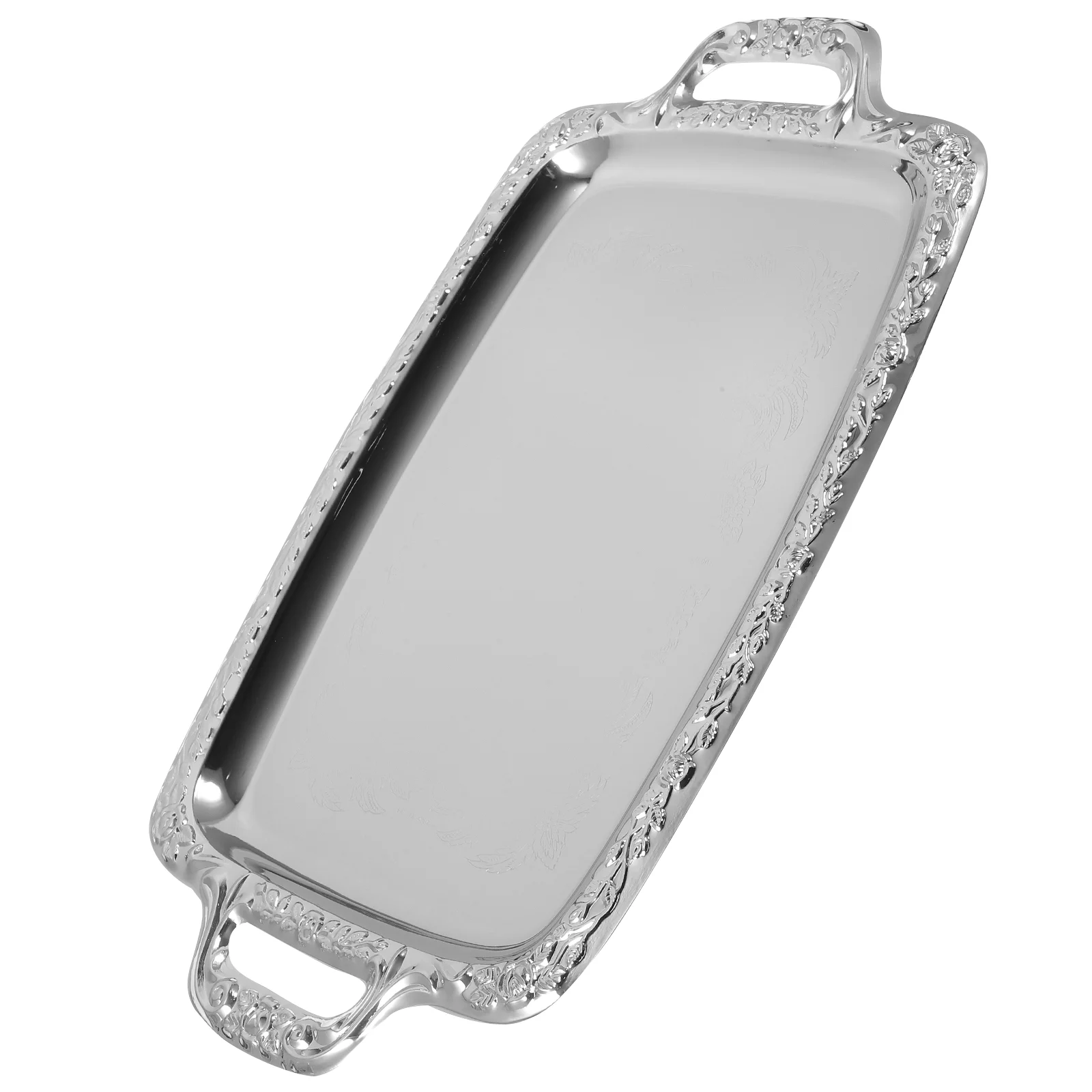 

Bread Tray Food Plate Multi-purpose Serving Kitchen Metal Container Tableware