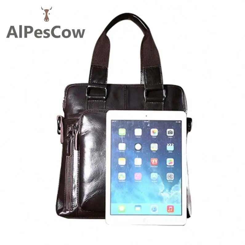 100% Alps Cowhide Laptop Bag Design Genuine Leather Tote Briefcase For Men Business Luxury Designer Handbags Casual Formal Male