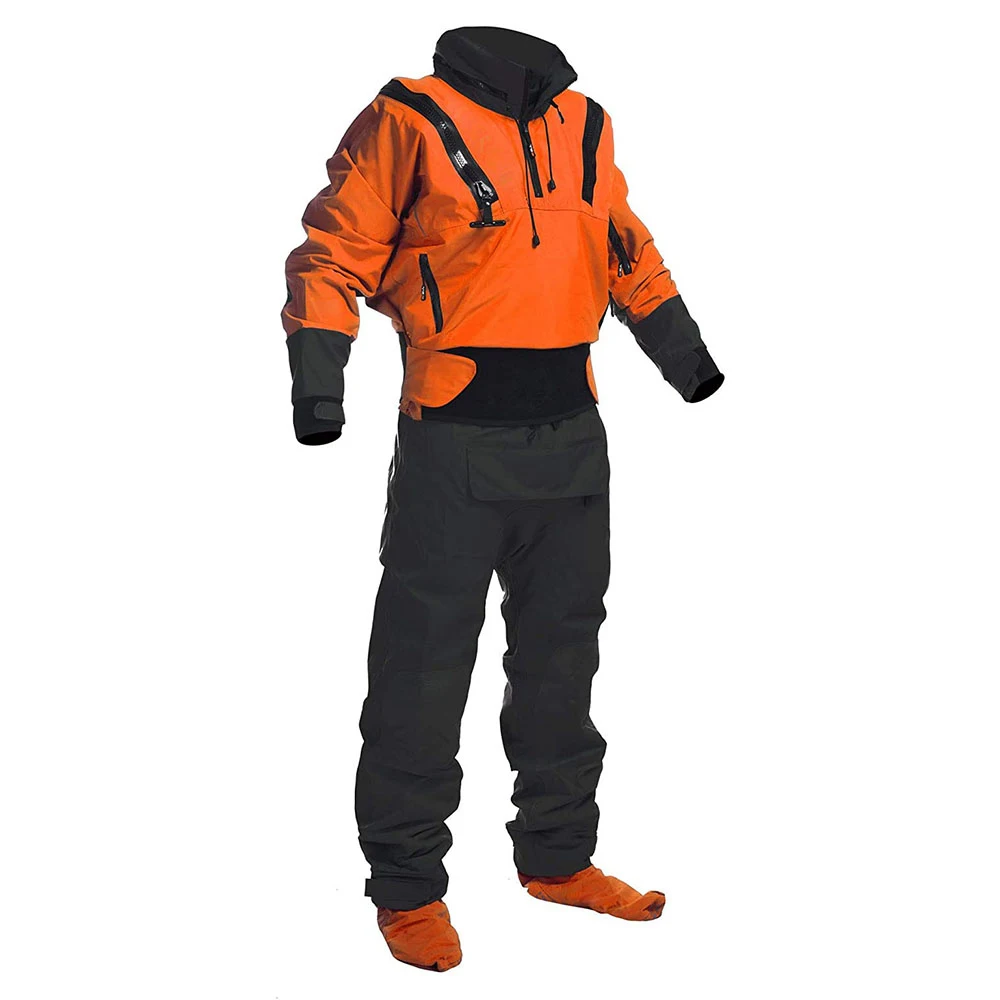 Dry Suit  Waterproof With Latex Orange Drysuit Fullsuit For 