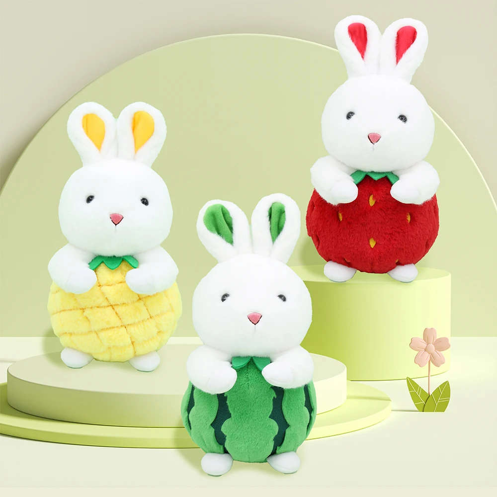 

20CM Plush Rabbit Toys Cute Watermelon Bunny Pineapple Strawberry Kawaii Rabbits Pillow Children Holiday Birthyday Gift