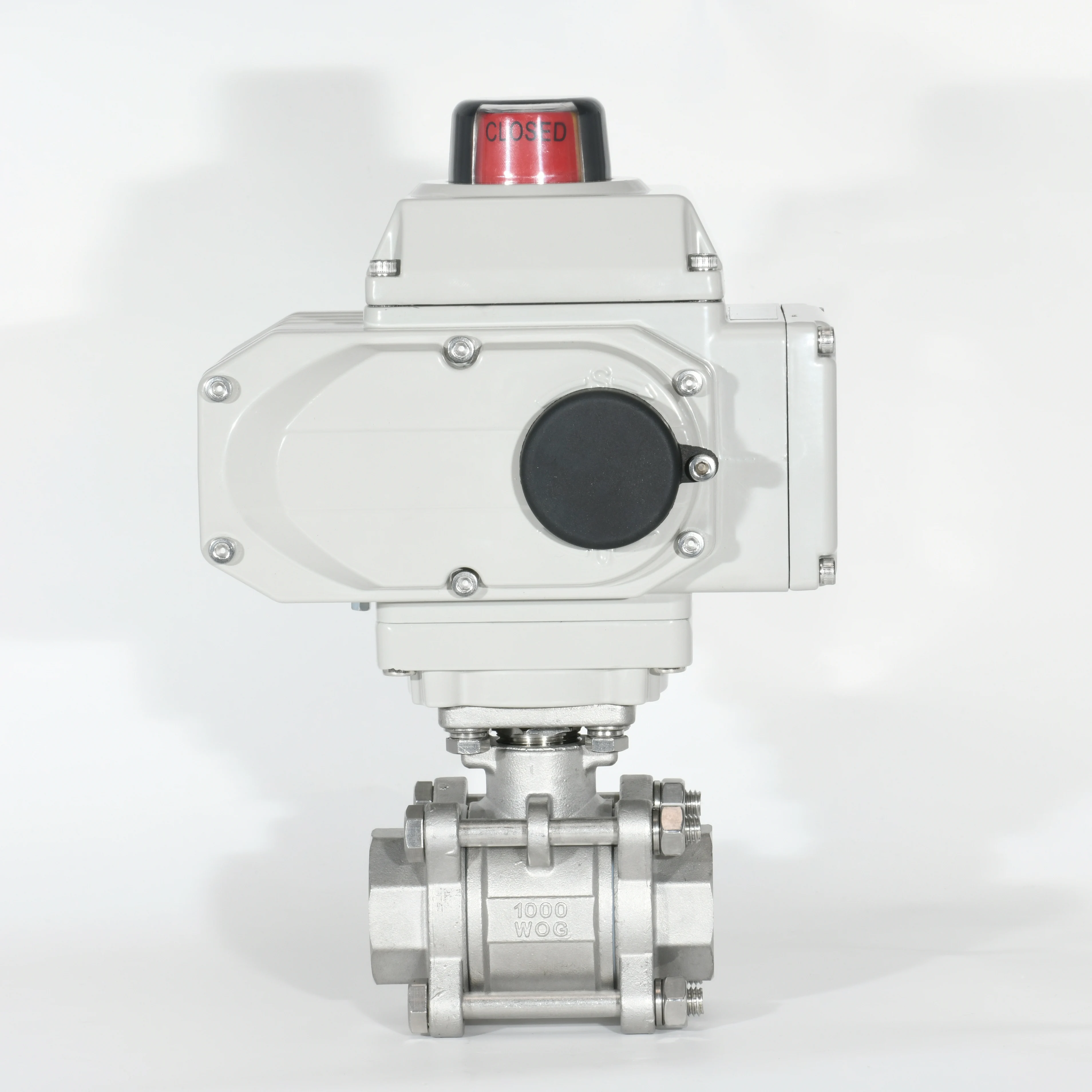 

Tonhe 2 Way DN50 2 inch three pieces ss304 high pressure electric motorized Ball Valve