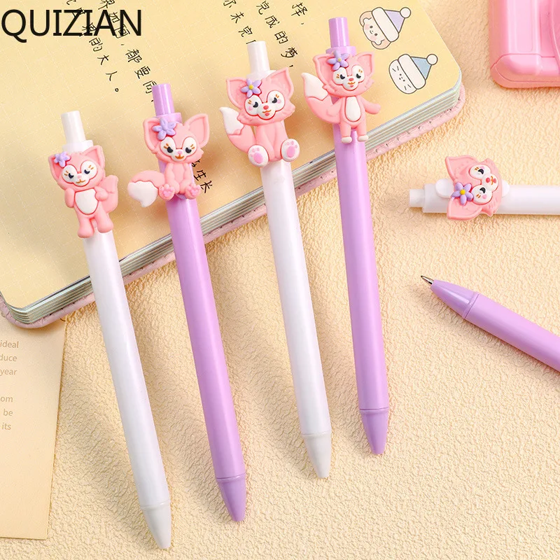 

1PCS Cute Cartoon Creativity Press Gel Pen Cartoon Ins Girl Heart Pressing Pen Pink School Supplies Korean Office Supplies