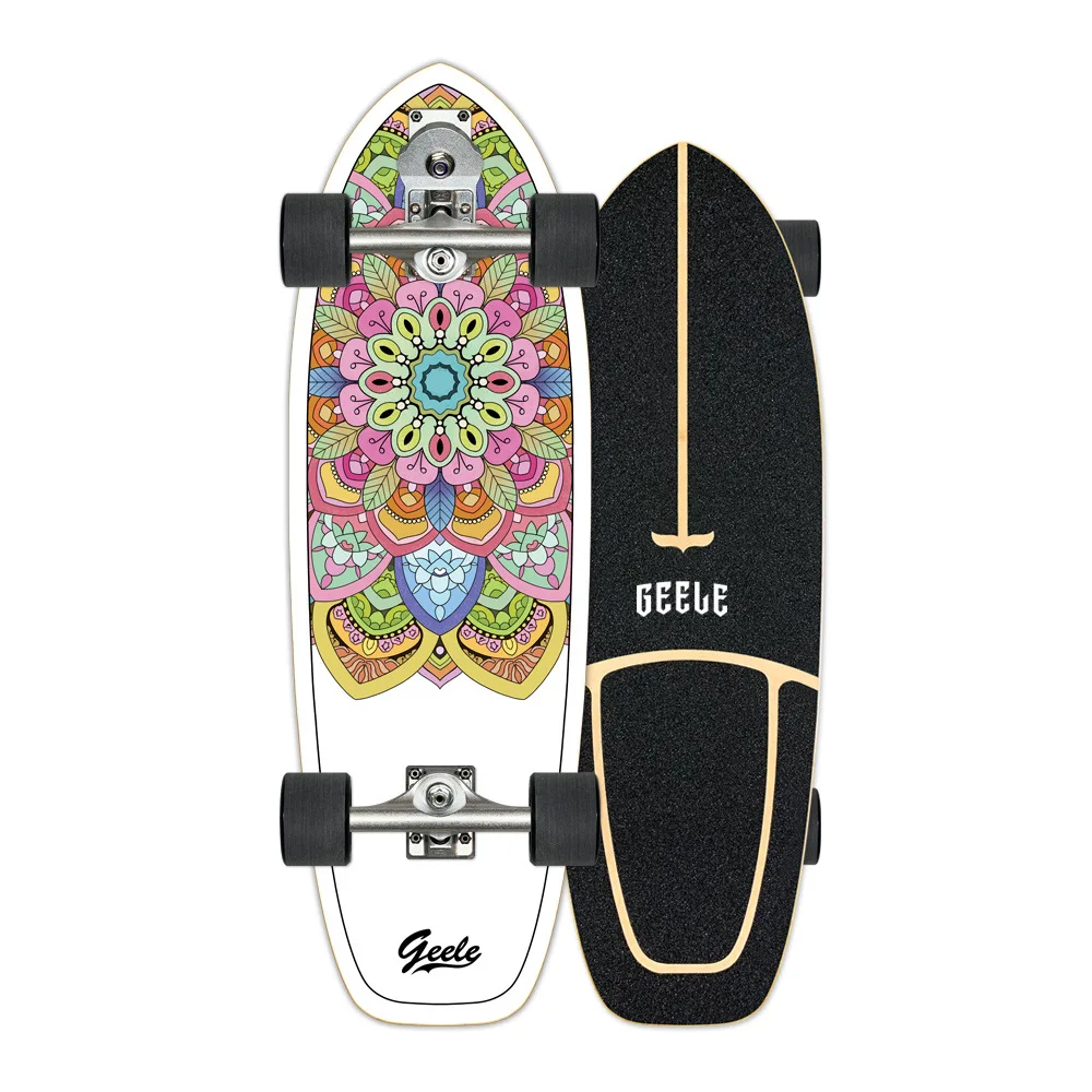 

Geele Land Surfboard S7 Spring Bridge Ski Training Board Sm Propulsion Simulation Surfing Four Wheel Skateboard