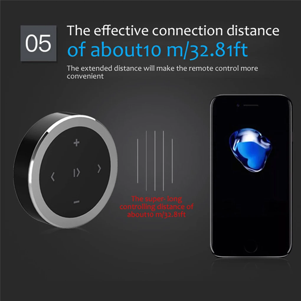 

Замена для Android IOS смартфон управление беспроводной Bluetooth медиа рулевое колесо дистанционное управление воспроизведение музыки
