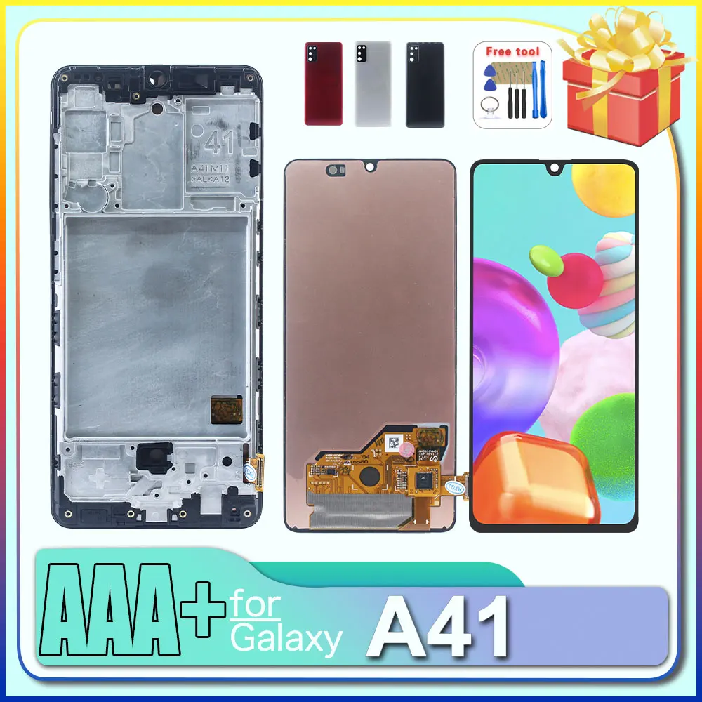 Фото AMOLED LCD-дисплей для Samsung Galaxy A41, сенсорный экран в сборе для Samsung A41 A415F A415F/DS, экран для телефона №1