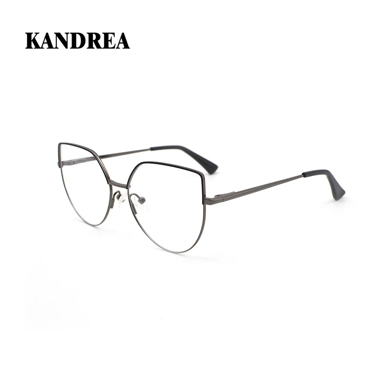 

KANDREA Vintage Alloy Cateye Glasses Frame Women Retro Prescription Men Optical Trend Clear Computer Myopia Eyeglasses 23159