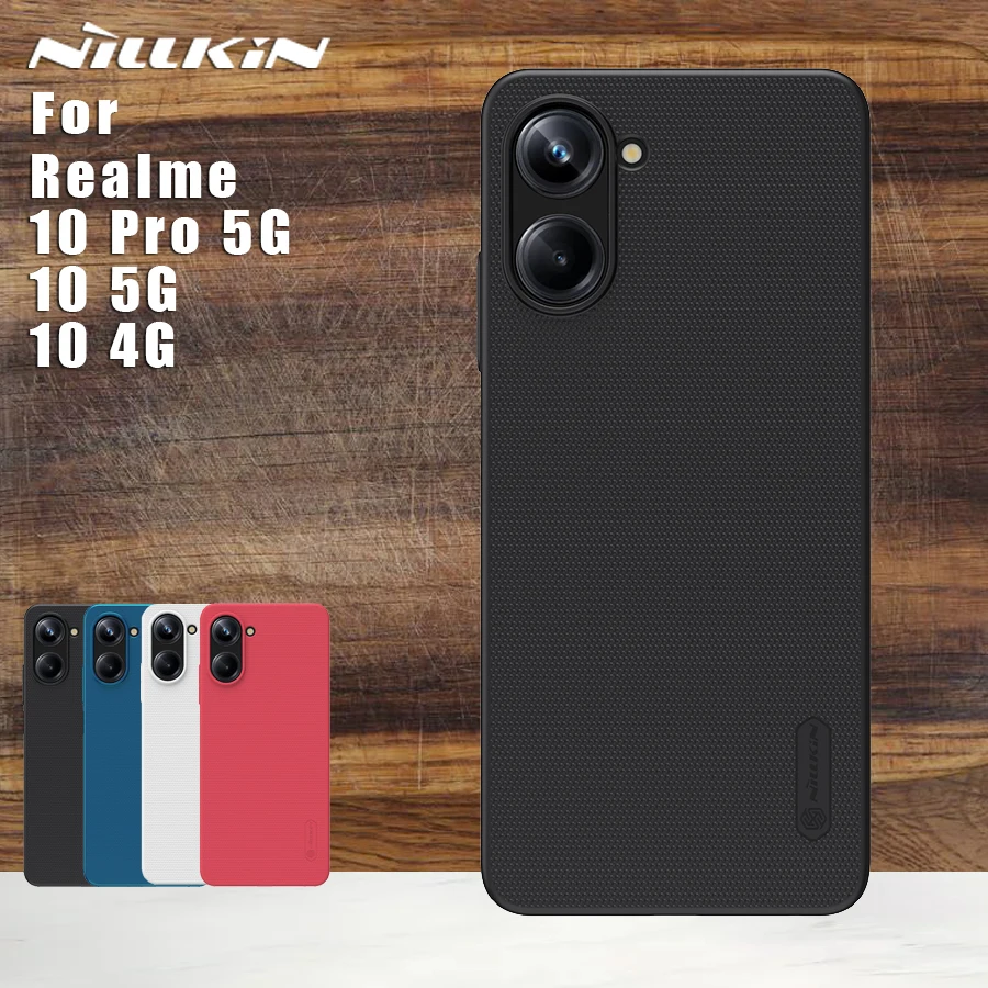 

Задняя панель Nillkin для Realme 10 Pro 5G, Супер матовая задняя панель 360 дюйма, матовая жесткая задняя крышка для Oppo Realme 9i 10 чехол 4G