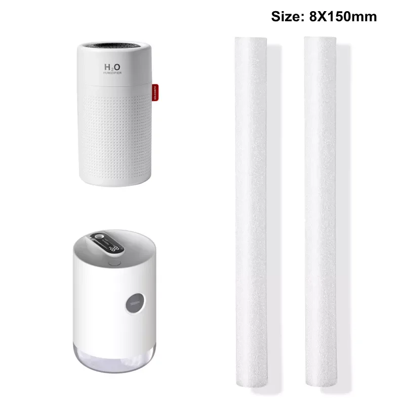 

10 Pieces 8*150mm Humidifiers Filters Cotton Swab for USB Air Ultrasonic Humidifier Aroma Diffuser Replace Parts Can Be Cut