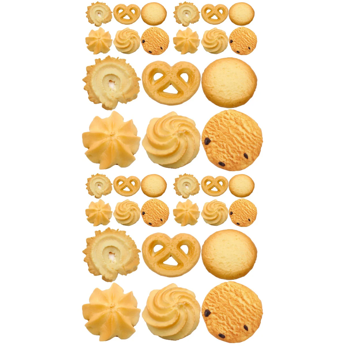 

36 Pcs Cookies Model Chocolate Biscotti Realistic Biscuit Oatmeal Fake Adornment Pvc Biscuits Child Play Toy