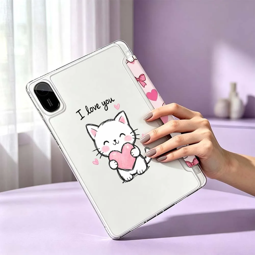 Чехол для планшета Xiaomi Redmi Poco Pad 8 7 6 5 Pro SE 5G 11.2 12.1 11 дюймов 3Y с рисунком розового мультяшного котенка (art.: 3920dbbbf6703) - 3920dbbbf6703