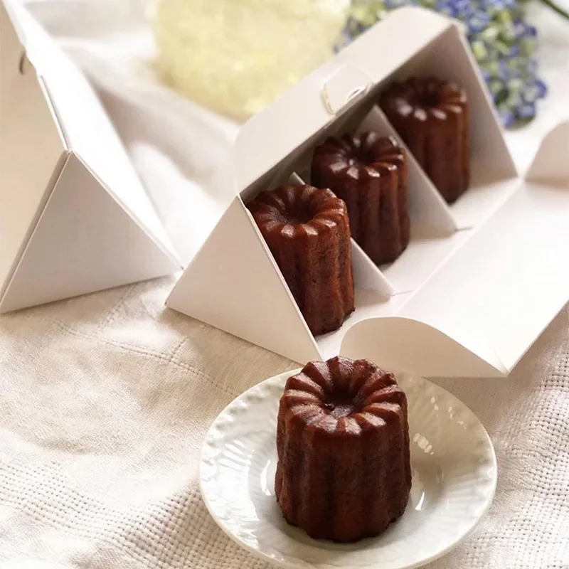 Белые бумажные коробки для каннелей 30 шт.