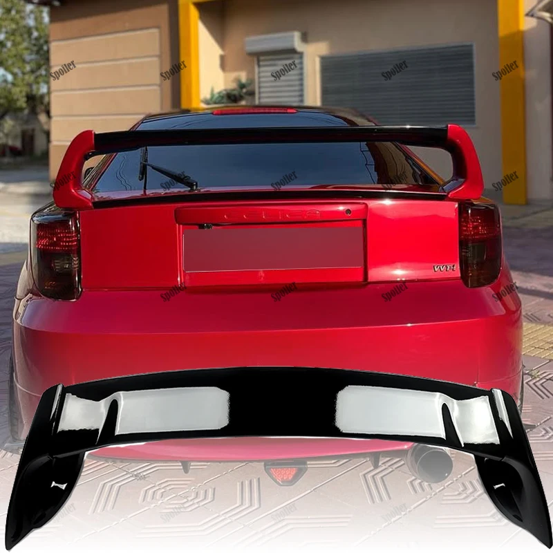 Фото Для TOYOTA CELICA Задний спойлер багажника VVT 2000 02 03 04 2005 Высококачественный ABS-пластик, автомобильный GT-спойлер, спойлер-крыло на багажник №2