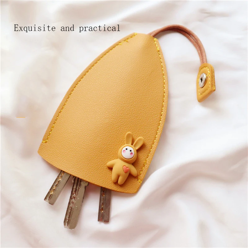 

Милый кожаный мини-чехол для автомобильного ключа большой емкости чехол для автомобильного ключа для дома Брелок с подвеской для студентов девочек и мальчиков подарки на день рождения