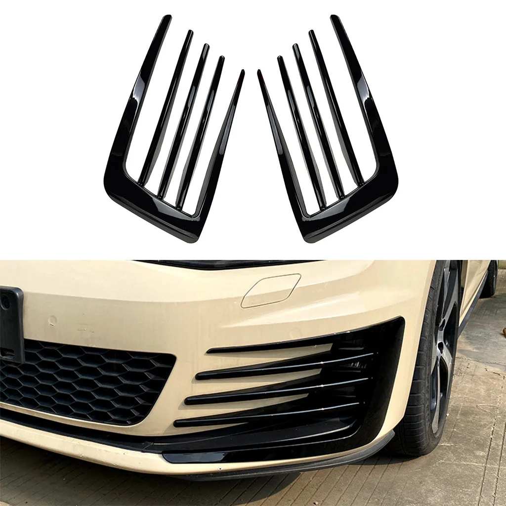 

Car Front Fog Light Hoods Eyebrow Eye Wind Knife Cover Trim For Volkswagen Golf 7 MK7 GTI 2013 2014 2015 2016 Fog Lamps Shade
