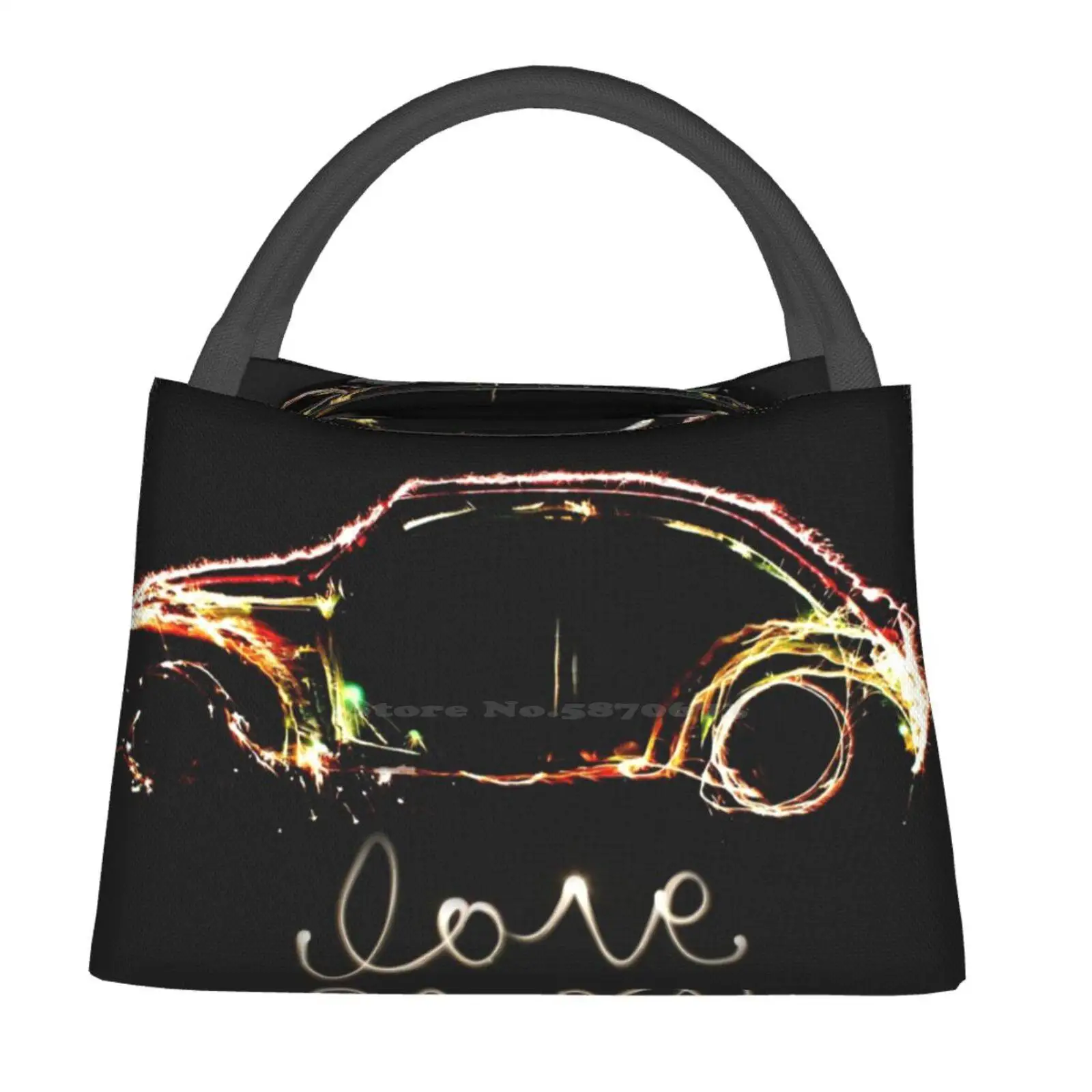 

Сумка-холодильник для еды Love Bug, Портативная сумка-холодильник для автомобиля, Жук жука, фотография, абстрактное искусство, для любителей ав...