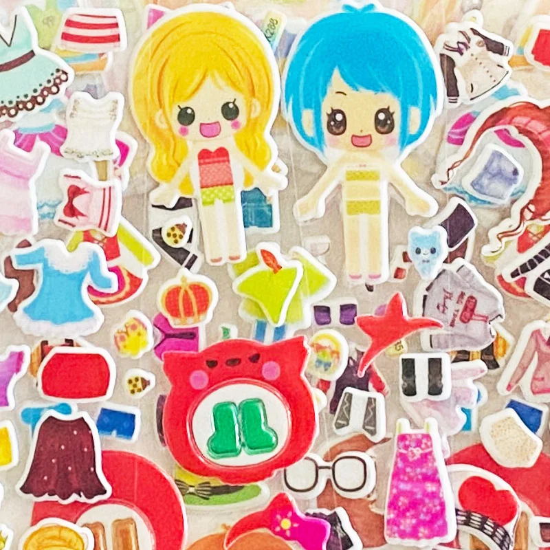 6 листов наклейки на одежду для девочек |