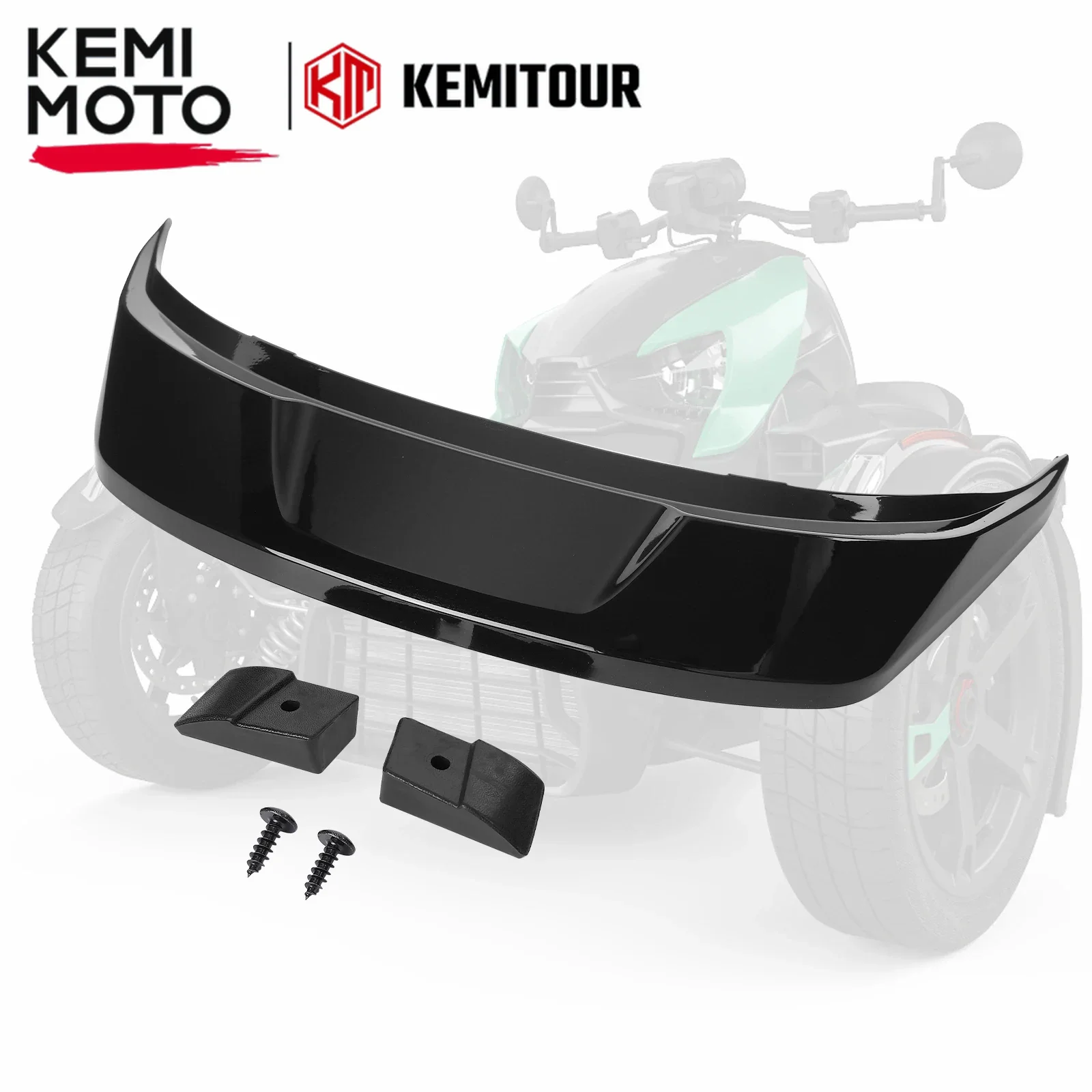 Задний спойлер KEMIMOTO на дороге интенсивный черный совместимый с Can-Am Ryker 600 900