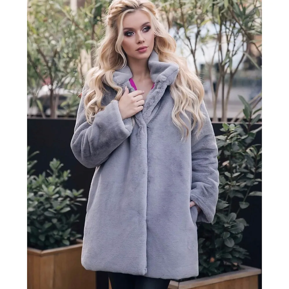 2023 Faux Fur Natural Mink Fur Coat Women's Winter Jacket New Fashion Overcoat Female High Quality Long Solid Warm Thick