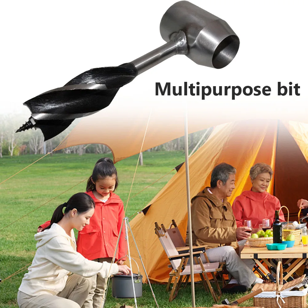 

Practical Woodworking Bits Gadget for Outdoor Camping Drill Bit Survival Settler Wood Drilling Puncher Accessory