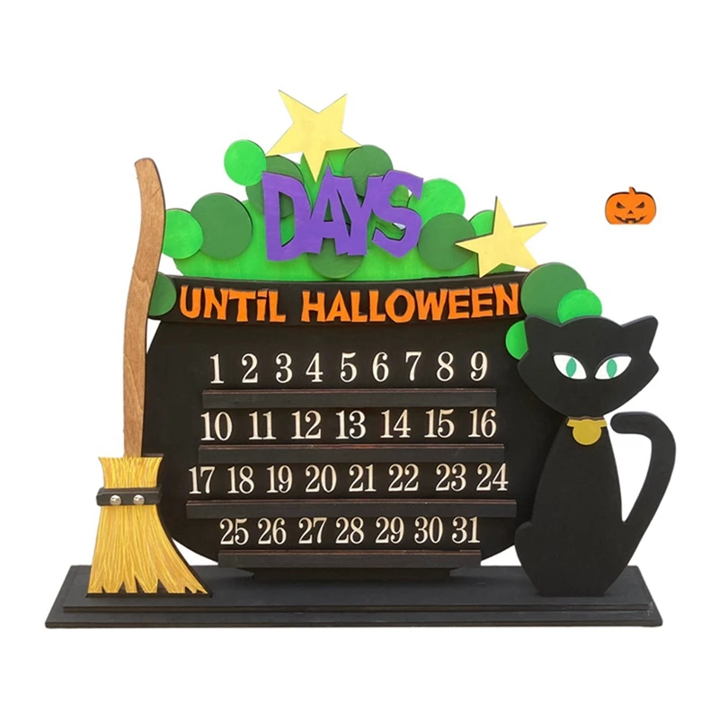 

Календарь на Хэллоуин, календарь на Хэллоуин, календарь на гроб на Хэллоуин, календарь на обратный отсчет в форме домика на Хэллоуин, летучая мышь, простой в использовании