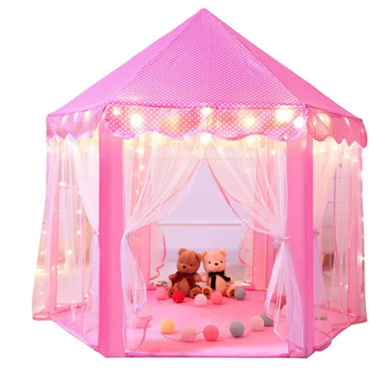 

Portable Kids Toy Tipi Tent Ball Pool Princess Girl Castle Play House Children Small House Folding Playtent Baby Beach Tent