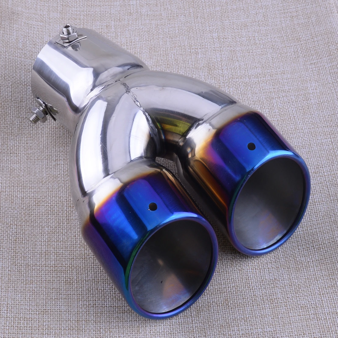 

Долговечный Автомобильный задний двойной глушитель выхлопной трубы наконечник из нержавеющей стали подходит для Toyota Highlander 2020 2021