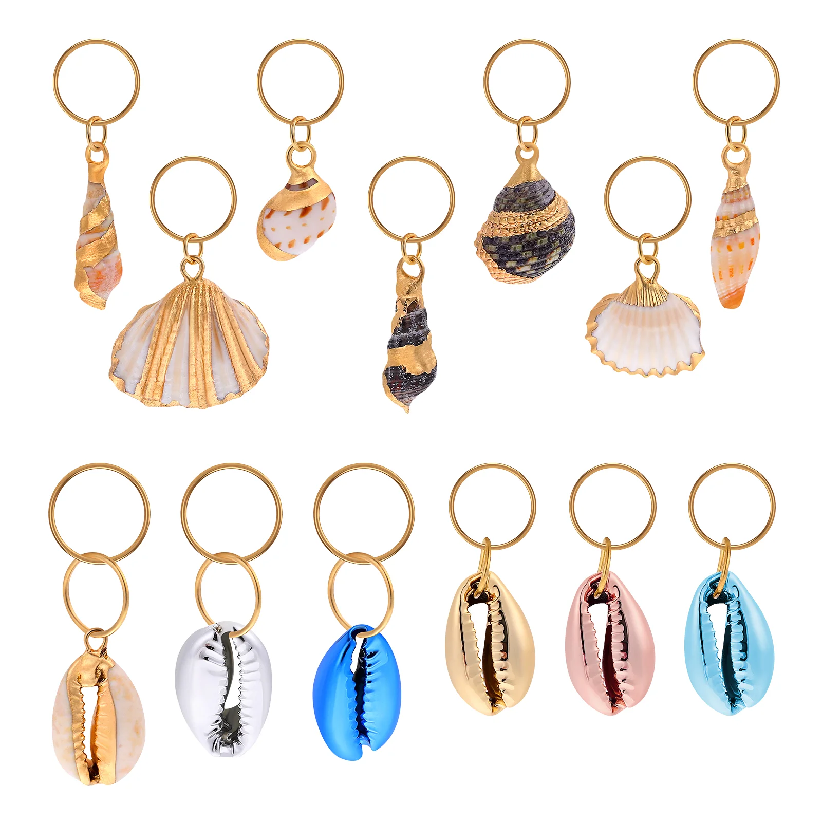 

13pcs Hair Beads Clips Hair Accessories Dreadlock Clips Beads Dreadlock Rings Hair Accessories for Braids