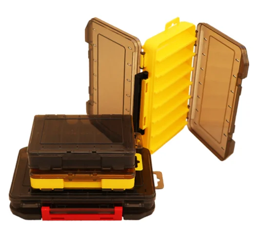 

Коробка для рыболовных снастей, ящик для хранения приманки, 12 отсеков, двусторонний открывающийся чехол, водонепроницаемый прочный контейн...