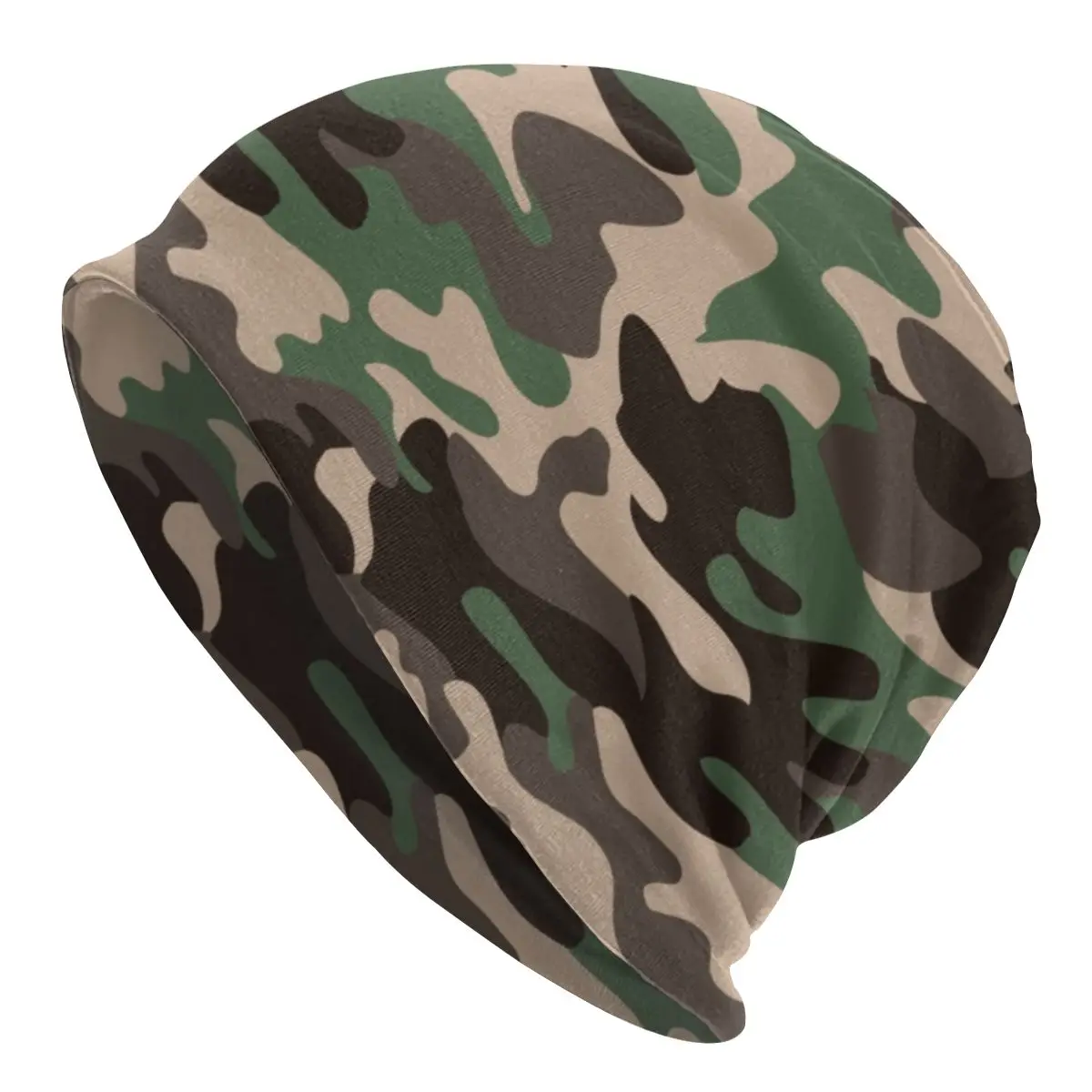 

Unisex Military Camouflage Green Brown Black Slouchy Beanie Hats Men Women Army Camo Fashion Knitted Skullies Beanies Caps