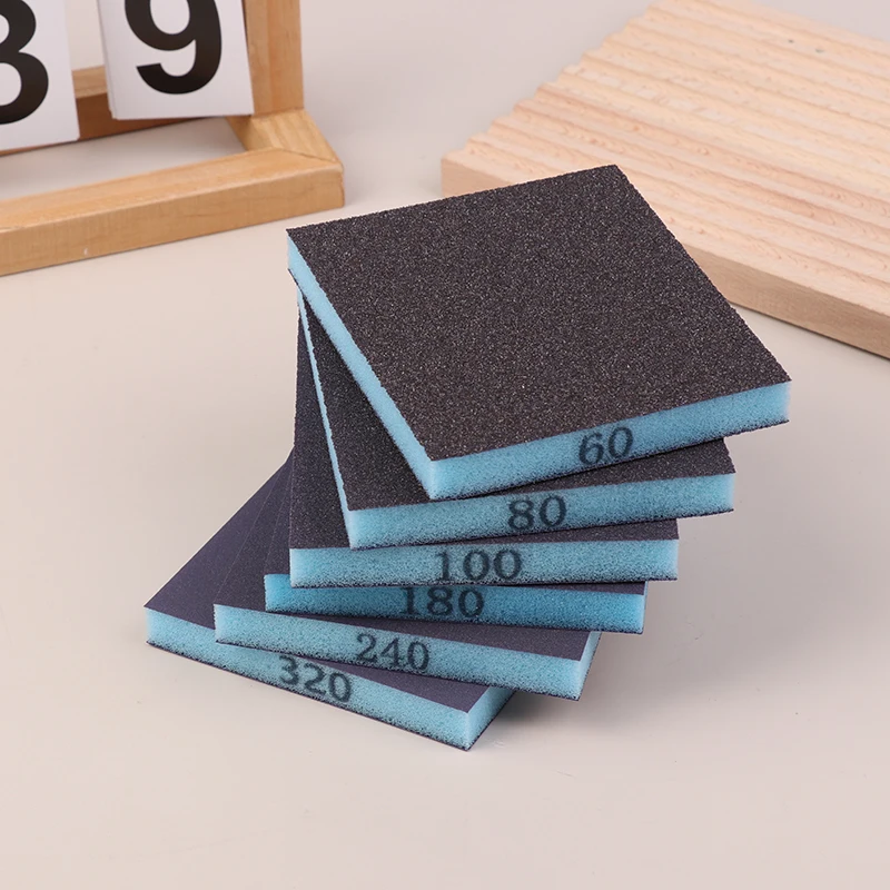 Набор из 6 шлифовальных поролонов 60-320 Грит моющиеся и многоразовые блоки для