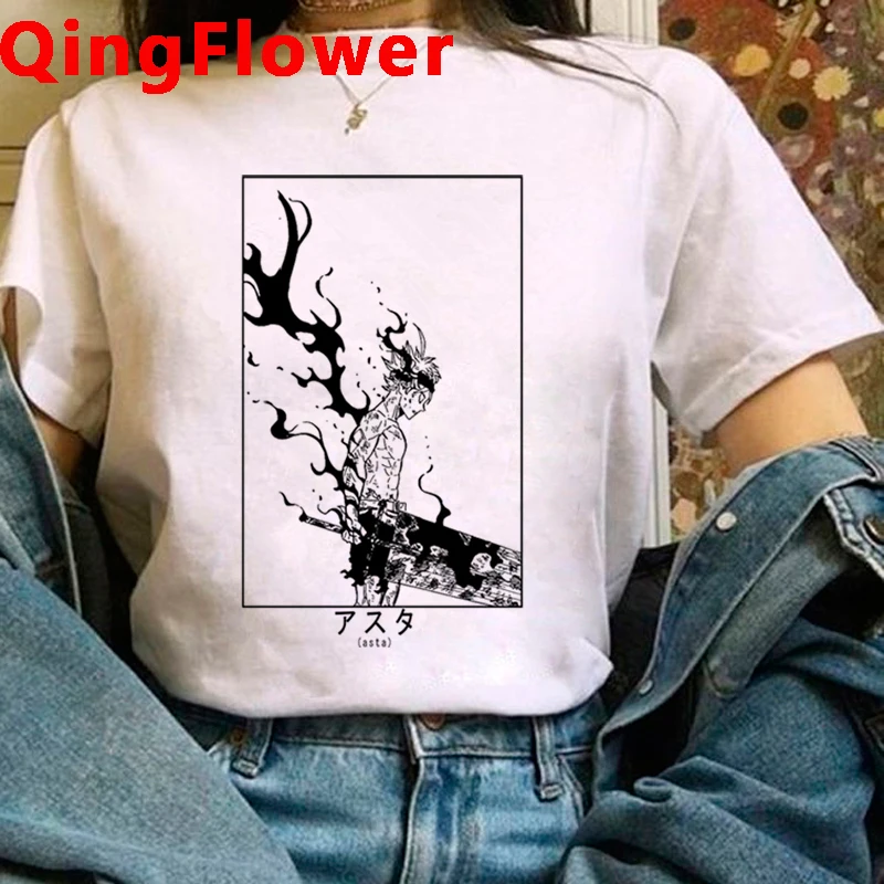

Женская футболка с японским аниме «Чёрный клевер», футболка Yami Sukehiro, женские повседневные летние топы с коротким рукавом, футболка Harajuku Ulzzang