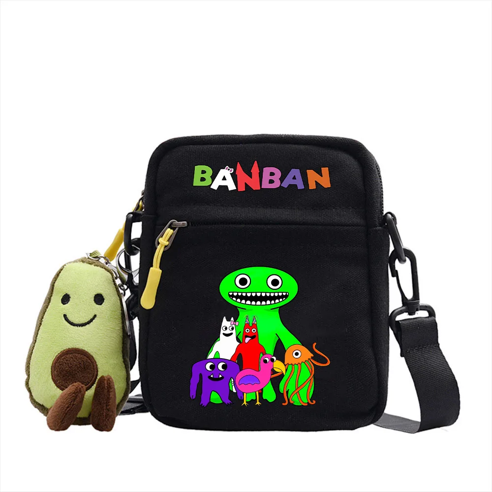 

Garten of Banban Canvas Shoulder Bag Anime Cute Oblique Children's Backpack Schoolbag Boys and Girls Backpack Lightening