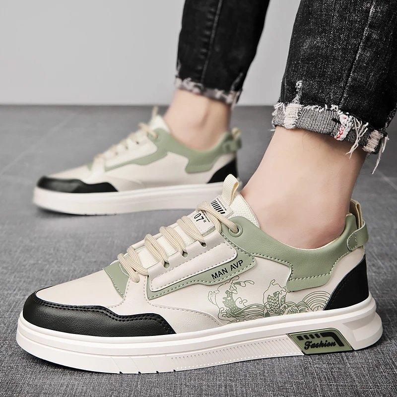 

2023 мужская спортивная обувь, модная мужская повседневная обувь со шнуровкой, дышащая мужская обувь для прогулок, тенниса, мужские кроссовки