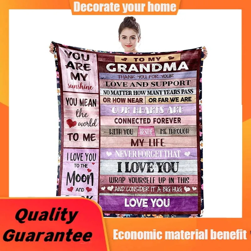 

Gifts for Grandma Blanket Mother's Day Birthday from Grandchildren Great Nana Retirement Gift Super Soft Light Weight Couch Bed