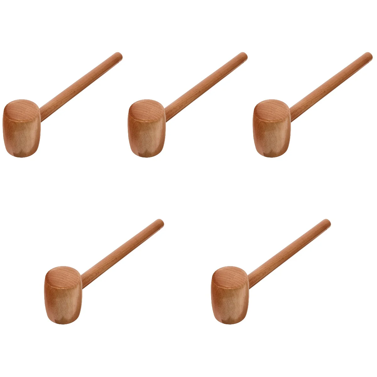 

5 Pack Easter Wooden Hammer Kitchen Meat Mallet Mini Toy Playset Egg Lobster Tool Knocking