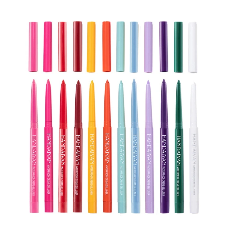 

HANDAIYAN 12 Colors Matte Liquid Eyeliner Set,Waterproof Eye Liner Pencil Versatility Liquid Eyeliner For Women